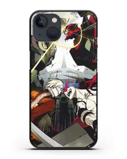 Чехол аниме Гуррен Лаганн (Gurren Lagann) последняя битва силиконовый для iPhone 13 Mini