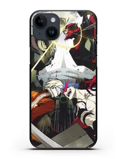 Чехол аниме Гуррен Лаганн (Gurren Lagann) последняя битва силиконовый для iPhone 14 Plus