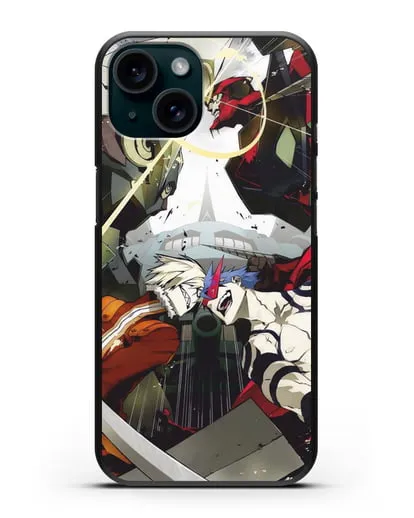Чехол аниме Гуррен Лаганн (Gurren Lagann) последняя битва силиконовый для iPhone 15