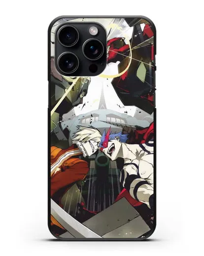 Чехол аниме Гуррен Лаганн (Gurren Lagann) последняя битва силиконовый для iPhone 15 Pro Max