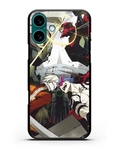 Чехол аниме Гуррен Лаганн (Gurren Lagann) последняя битва силиконовый для iPhone 16 Plus