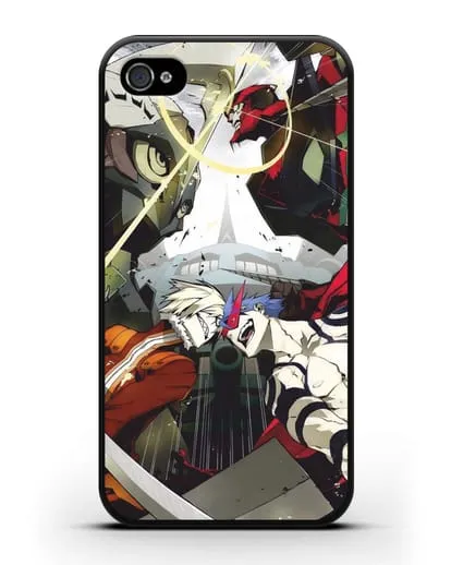 Чехол аниме Гуррен Лаганн (Gurren Lagann) последняя битва силиконовый для iPhone 4/4s