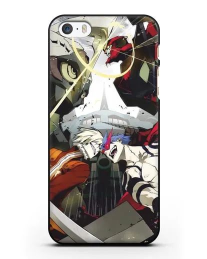 Чехол аниме Гуррен Лаганн (Gurren Lagann) последняя битва силиконовый для iPhone 5/5s/SE