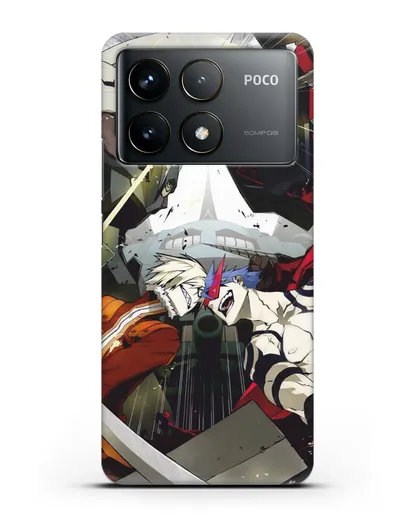 Чехол аниме Гуррен Лаганн (Gurren Lagann) последняя битва силиконовый для Xiaomi Poco F6 Pro