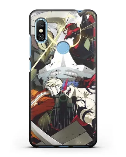 Чехол аниме Гуррен Лаганн (Gurren Lagann) последняя битва силиконовый для Xiaomi Redmi Note 6 Pro