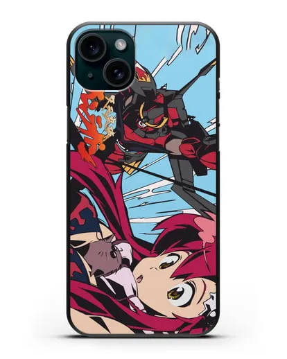 Чехол аниме Гуррен Лаганн (Gurren Lagann) Йоко силиконовый для iPhone 15 Plus