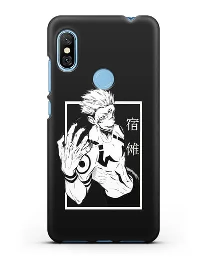 Чехол аниме Магическая битва (Jujutsu Kaisen) Джуджатсу Кайсен Дзюго изображение силиконовый для Xiaomi Redmi Note 6 Pro