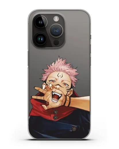 Чехол аниме Магическая битва (Jujutsu Kaisen) Джуджатсу Кайсен Дзюго Юдзи Итадори силиконовый для iPhone 14 Pro