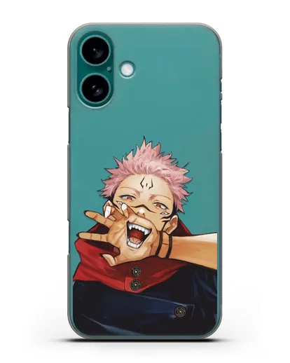 Чехол аниме Магическая битва (Jujutsu Kaisen) Джуджатсу Кайсен Дзюго Юдзи Итадори силиконовый для iPhone 16 Plus