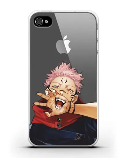 Чехол аниме Магическая битва (Jujutsu Kaisen) Джуджатсу Кайсен Дзюго Юдзи Итадори силиконовый для iPhone 4/4s
