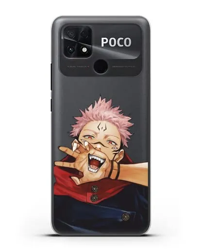 Чехол аниме Магическая битва (Jujutsu Kaisen) Джуджатсу Кайсен Дзюго Юдзи Итадори силиконовый для Xiaomi Poco C40