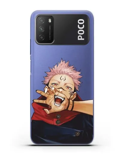 Чехол аниме Магическая битва (Jujutsu Kaisen) Джуджатсу Кайсен Дзюго Юдзи Итадори силиконовый для Xiaomi Poco M3