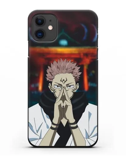 Чехол аниме Магическая битва (Jujutsu Kaisen) Джуджатсу Кайсен Дзюго Рёмен Сукуна силиконовый для iPhone 11