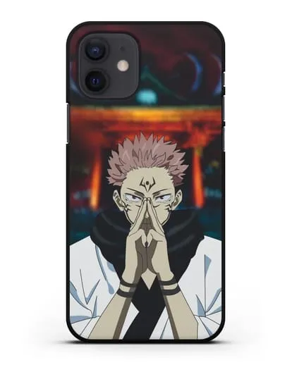 Чехол аниме Магическая битва (Jujutsu Kaisen) Джуджатсу Кайсен Дзюго Рёмен Сукуна силиконовый для iPhone 12