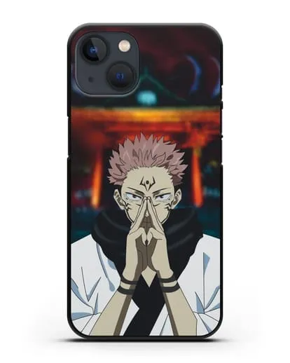Чехол аниме Магическая битва (Jujutsu Kaisen) Джуджатсу Кайсен Дзюго Рёмен Сукуна силиконовый для iPhone 13