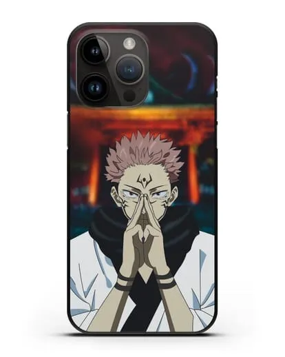 Чехол аниме Магическая битва (Jujutsu Kaisen) Джуджатсу Кайсен Дзюго Рёмен Сукуна силиконовый для iPhone 14 Pro Max