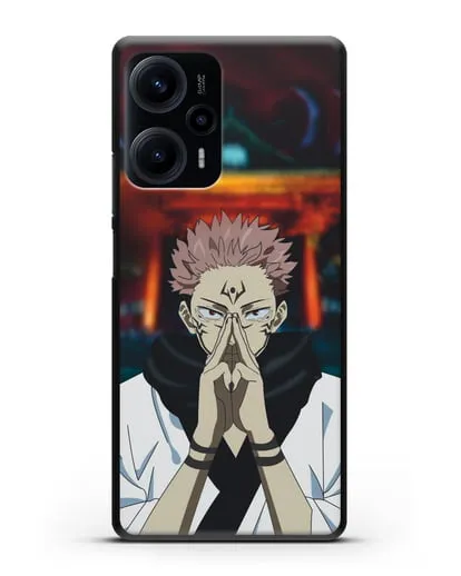 Чехол аниме Магическая битва (Jujutsu Kaisen) Джуджатсу Кайсен Дзюго Рёмен Сукуна силиконовый для Xiaomi Poco F5