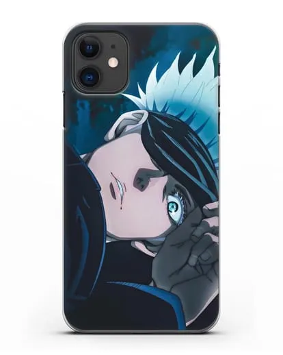 Чехол аниме Магическая битва (Jujutsu Kaisen) Джуджатсу Кайсен Дзюго Сатору Годжо силиконовый для iPhone 11