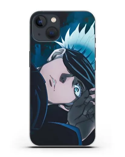 Чехол аниме Магическая битва (Jujutsu Kaisen) Джуджатсу Кайсен Дзюго Сатору Годжо силиконовый для iPhone 13