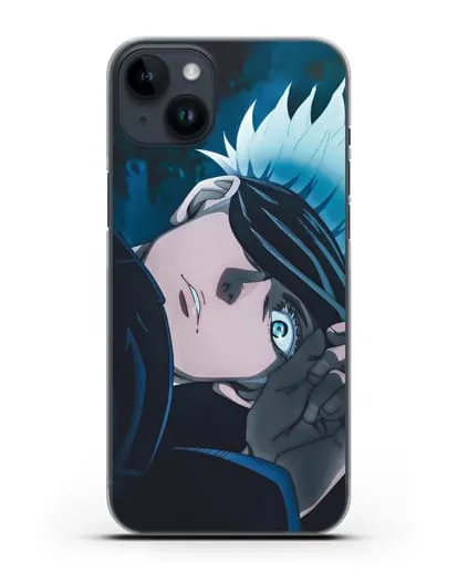 Чехол аниме Магическая битва (Jujutsu Kaisen) Джуджатсу Кайсен Дзюго Сатору Годжо силиконовый для iPhone 14 Plus