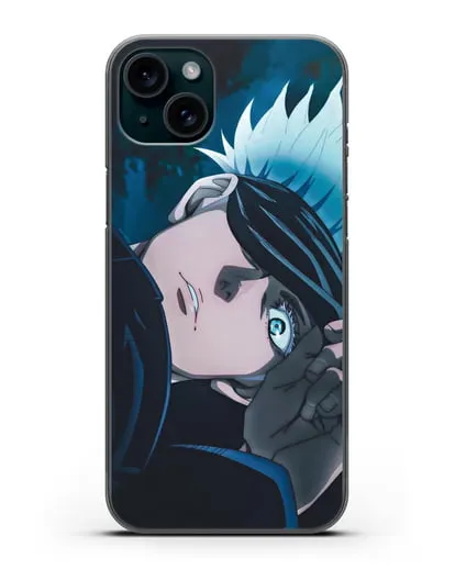 Чехол аниме Магическая битва (Jujutsu Kaisen) Джуджатсу Кайсен Дзюго Сатору Годжо силиконовый для iPhone 15 Plus