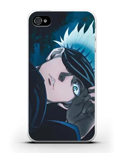 Чехол аниме Магическая битва (Jujutsu Kaisen) Джуджатсу Кайсен Дзюго Сатору Годжо силиконовый для iPhone 4/4s