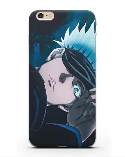 Чехол аниме Магическая битва (Jujutsu Kaisen) Джуджатсу Кайсен Дзюго Сатору Годжо силиконовый для iPhone 6 Plus