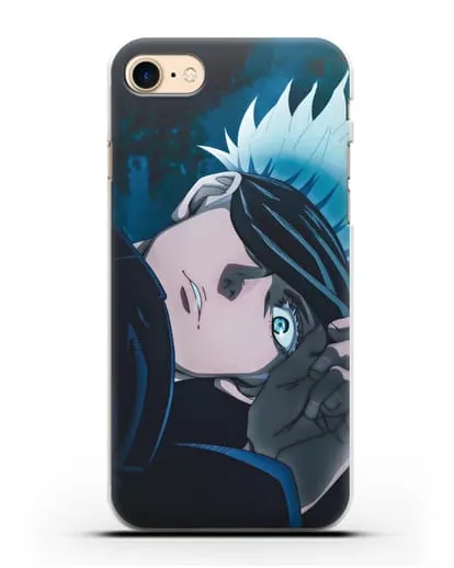 Чехол аниме Магическая битва (Jujutsu Kaisen) Джуджатсу Кайсен Дзюго Сатору Годжо силиконовый для iPhone 8