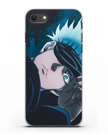 Чехол аниме Магическая битва (Jujutsu Kaisen) Джуджатсу Кайсен Дзюго Сатору Годжо силиконовый для iPhone SE 2020