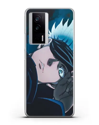 Чехол аниме Магическая битва (Jujutsu Kaisen) Джуджатсу Кайсен Дзюго Сатору Годжо силиконовый для Xiaomi Poco F5 Pro