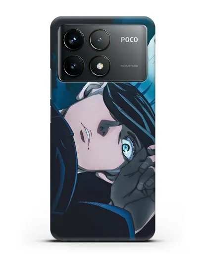 Чехол аниме Магическая битва (Jujutsu Kaisen) Джуджатсу Кайсен Дзюго Сатору Годжо силиконовый для Xiaomi Poco F6 Pro