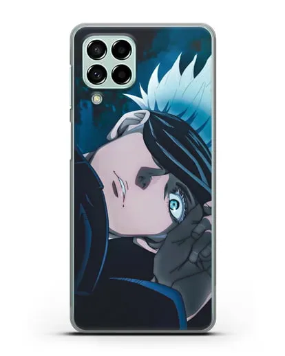 Чехол аниме Магическая битва (Jujutsu Kaisen) Джуджатсу Кайсен Дзюго Сатору Годжо силиконовый для Samsung Galaxy M53 [SM-M536]