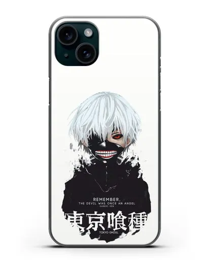 Чехол аниме Токийский гуль (Tokyo Ghoul) Кен Канеки постер силиконовый для iPhone 15 Plus