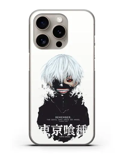 Чехол аниме Токийский гуль (Tokyo Ghoul) Кен Канеки постер силиконовый для iPhone 15 Pro