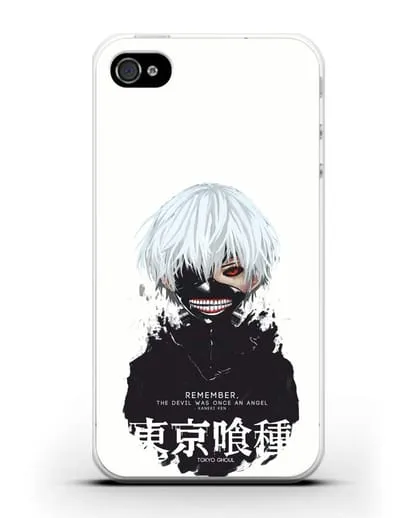 Чехол аниме Токийский гуль (Tokyo Ghoul) Кен Канеки постер силиконовый для iPhone 4/4s