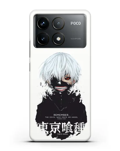 Чехол аниме Токийский гуль (Tokyo Ghoul) Кен Канеки постер силиконовый для Xiaomi Poco F6 Pro