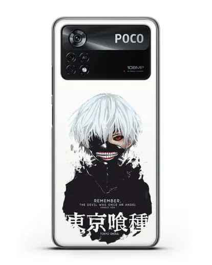 Чехол аниме Токийский гуль (Tokyo Ghoul) Кен Канеки постер силиконовый для Xiaomi Poco X4 Pro
