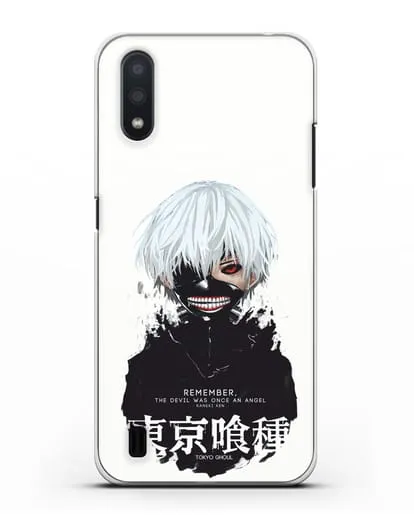 Чехол аниме Токийский гуль (Tokyo Ghoul) Кен Канеки постер силиконовый для Samsung Galaxy A01 [SM-A015F]
