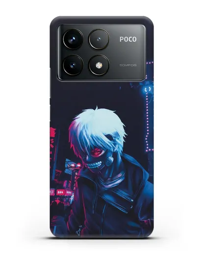 Чехол аниме Токийский гуль (Tokyo Ghoul) Кен Канеки арт силиконовый для Xiaomi Poco F6 Pro