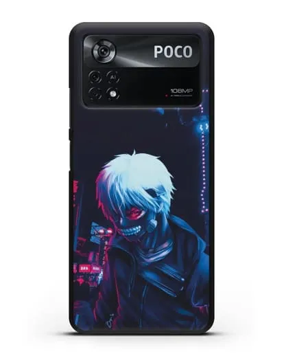 Чехол аниме Токийский гуль (Tokyo Ghoul) Кен Канеки арт силиконовый для Xiaomi Poco X4 Pro