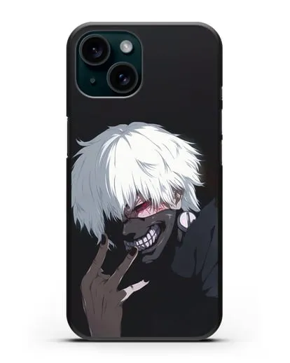 Чехол аниме Токийский гуль (Tokyo Ghoul) Кен Канеки картинка силиконовый для iPhone 15