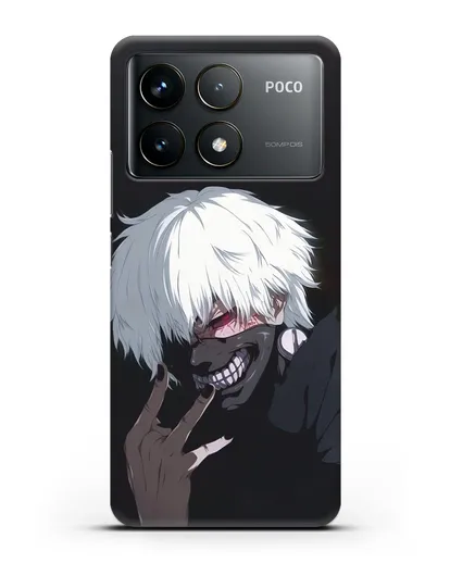 Чехол аниме Токийский гуль (Tokyo Ghoul) Кен Канеки картинка силиконовый для Xiaomi Poco F6 Pro