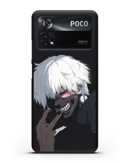 Чехол аниме Токийский гуль (Tokyo Ghoul) Кен Канеки картинка силиконовый для Xiaomi Poco X4 Pro