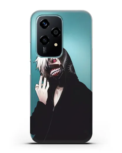 Чехол аниме Токийский гуль (Tokyo Ghoul) Кен Канеки в капюшоне силиконовый для Honor 200 Lite