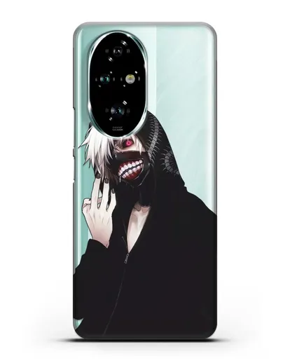 Чехол аниме Токийский гуль (Tokyo Ghoul) Кен Канеки в капюшоне силиконовый для Honor 200 Pro