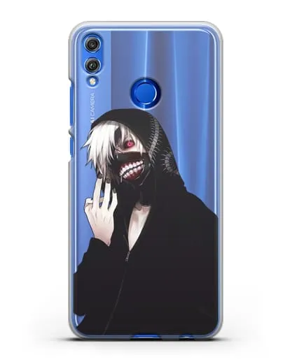 Чехол аниме Токийский гуль (Tokyo Ghoul) Кен Канеки в капюшоне силиконовый для Honor 8X