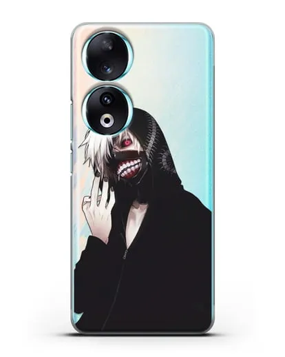 Чехол аниме Токийский гуль (Tokyo Ghoul) Кен Канеки в капюшоне силиконовый для Honor 90