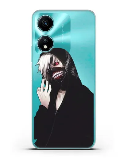 Чехол аниме Токийский гуль (Tokyo Ghoul) Кен Канеки в капюшоне силиконовый для Honor X5 Plus