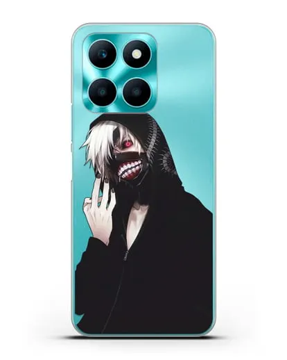Чехол аниме Токийский гуль (Tokyo Ghoul) Кен Канеки в капюшоне силиконовый для Honor X6a