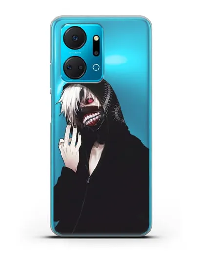 Чехол аниме Токийский гуль (Tokyo Ghoul) Кен Канеки в капюшоне силиконовый для Honor X7a Plus